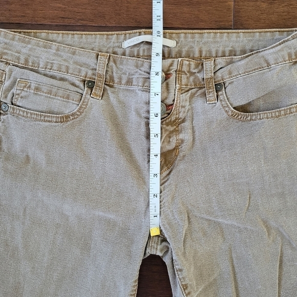 Vince Luce Crop Low Rise Button Fly Stretch Skinny Jeans Size 31 Dark Camel - Picture 8 of 9